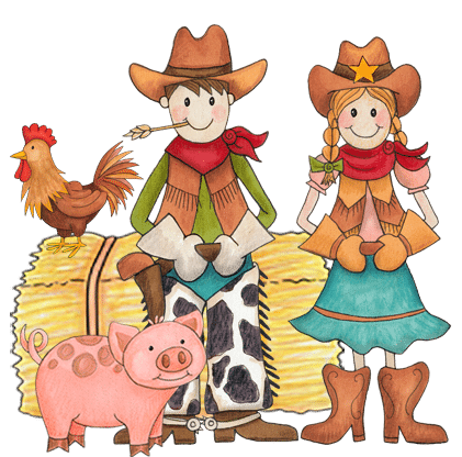 Young Cowboy on the ranch Cowboy scene